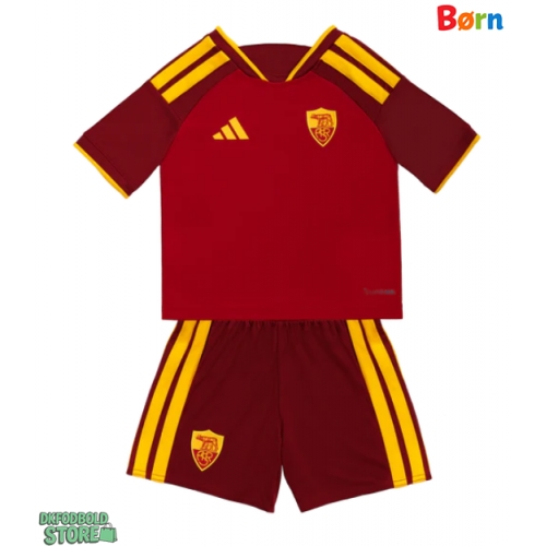 AS Roma Manu Kone #17 Replika Babytøj Hjemmebanesæt Børn 2026-27 Kortærmet (+ Korte bukser)